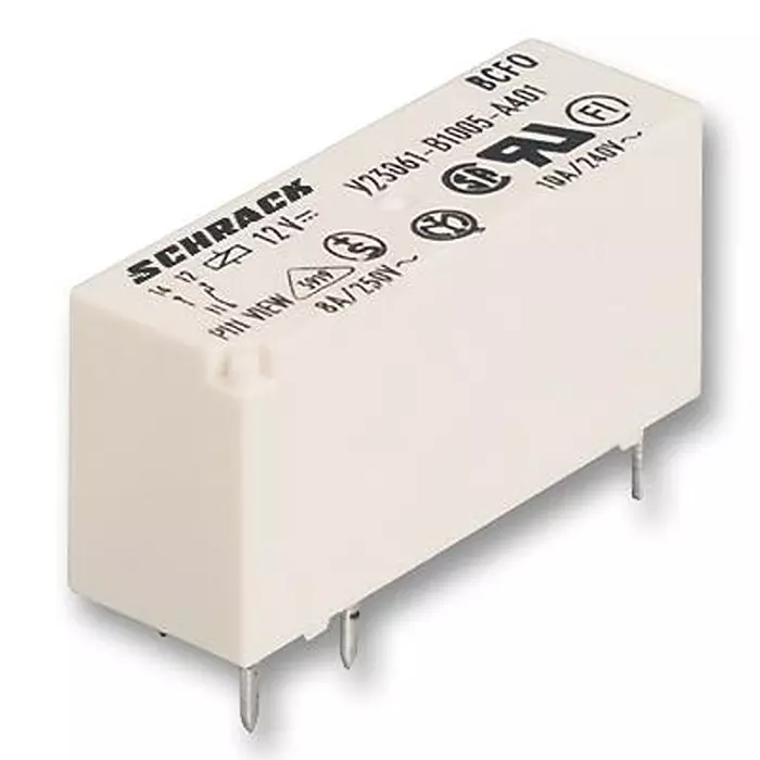 SCHRACK - TE CONNECTIVITY POWER RELAY, SPDT, 8A, 440VAC, TH, V23061B1007A501.