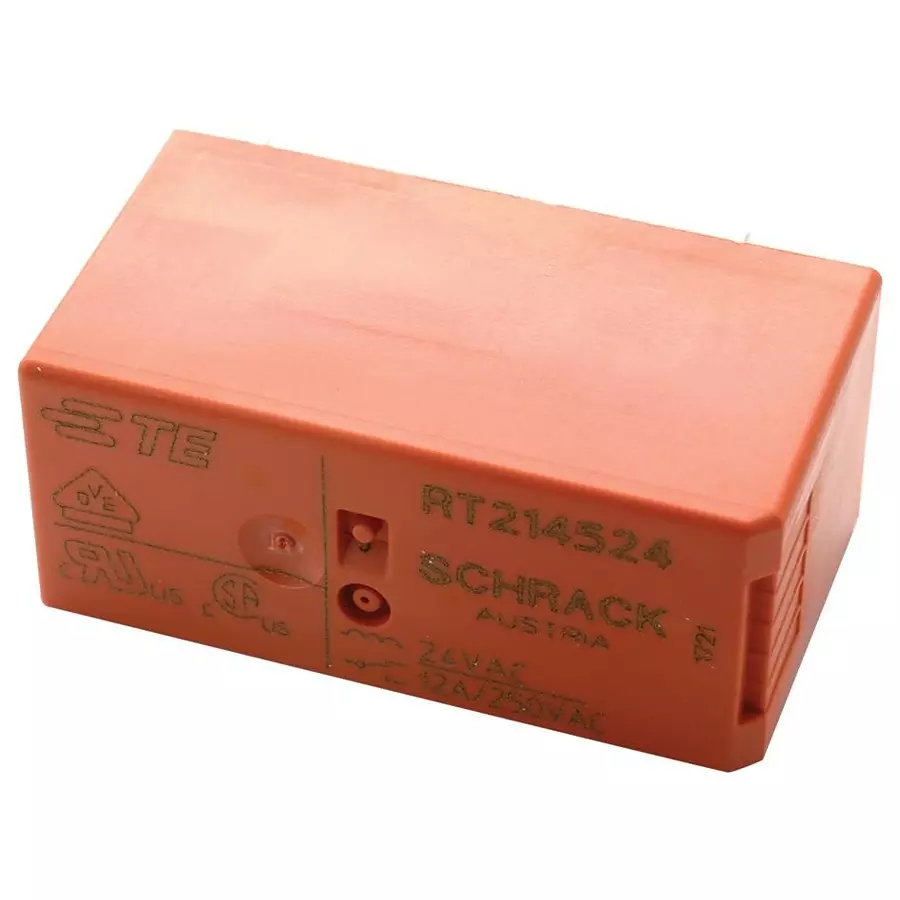 SCHRACK - TE CONNECTIVITY POWER RELAY, SPST-NO, 24VDC, 12A, THT, RT134024
