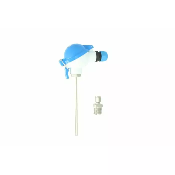 GEORGIN PT100 Temperature Probe, 6mm Dia, 100mm Long, NPT 1/2, +400°C Max ATEX Exia, S5KFNA03ABB2601000BB