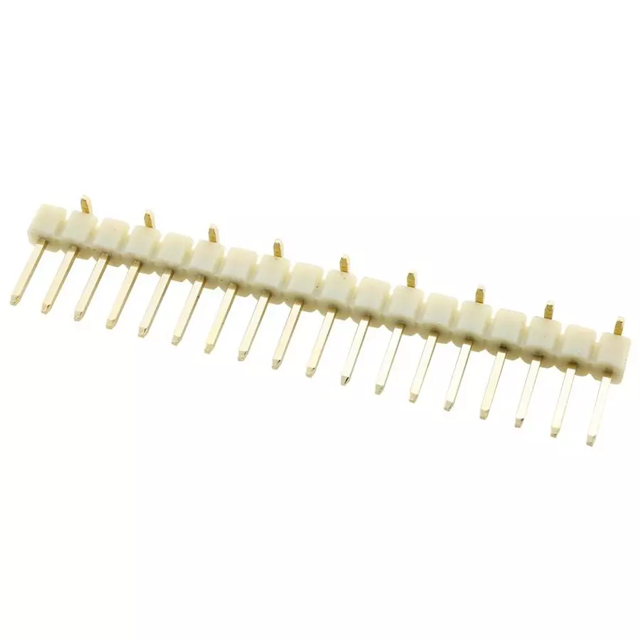 MULTICOMP PRO Pin Headers CONNECTOR, HEADER, 18POS, 1ROW, 2.54MM, 2211SM-18G-B1-TB (Pack of 5)