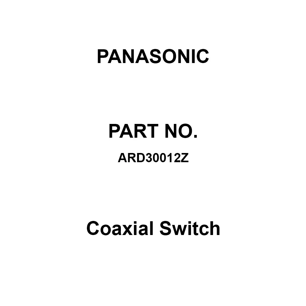 Panasonic Coaxial Switch SP6T Contact DC 12 V Rated Coil Voltage, ARD30012Z