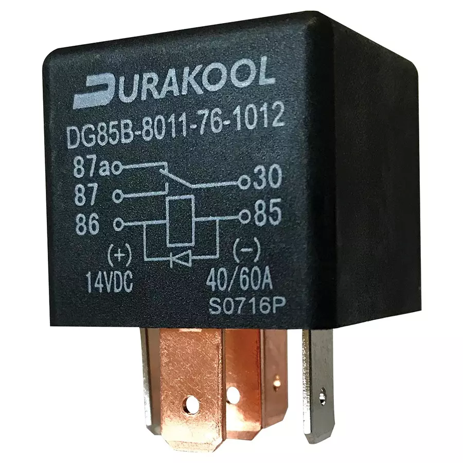 DURAKOOL Automotive Relay, Spdt, 12Vdc, 60A, DG85B-8011-76-1012.