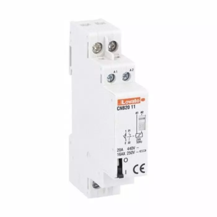 Lovato DIN Rail Latching Latching Relay, 24V Coil, 20A Switching Current, SPDT, CNB2011024