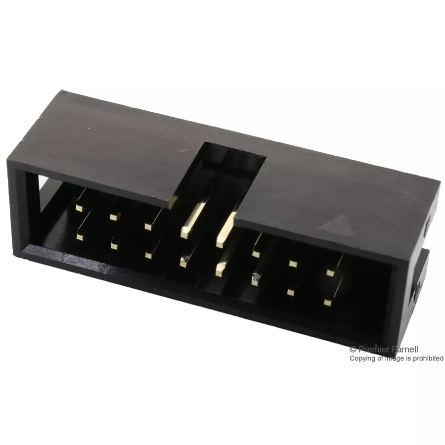 MULTICOMP PRO Pin Headers CONNECTOR, HEADER, 16POS, 2ROW, 2.54MM, MC-254-16-00-ST-DIP (Pack of 5)
