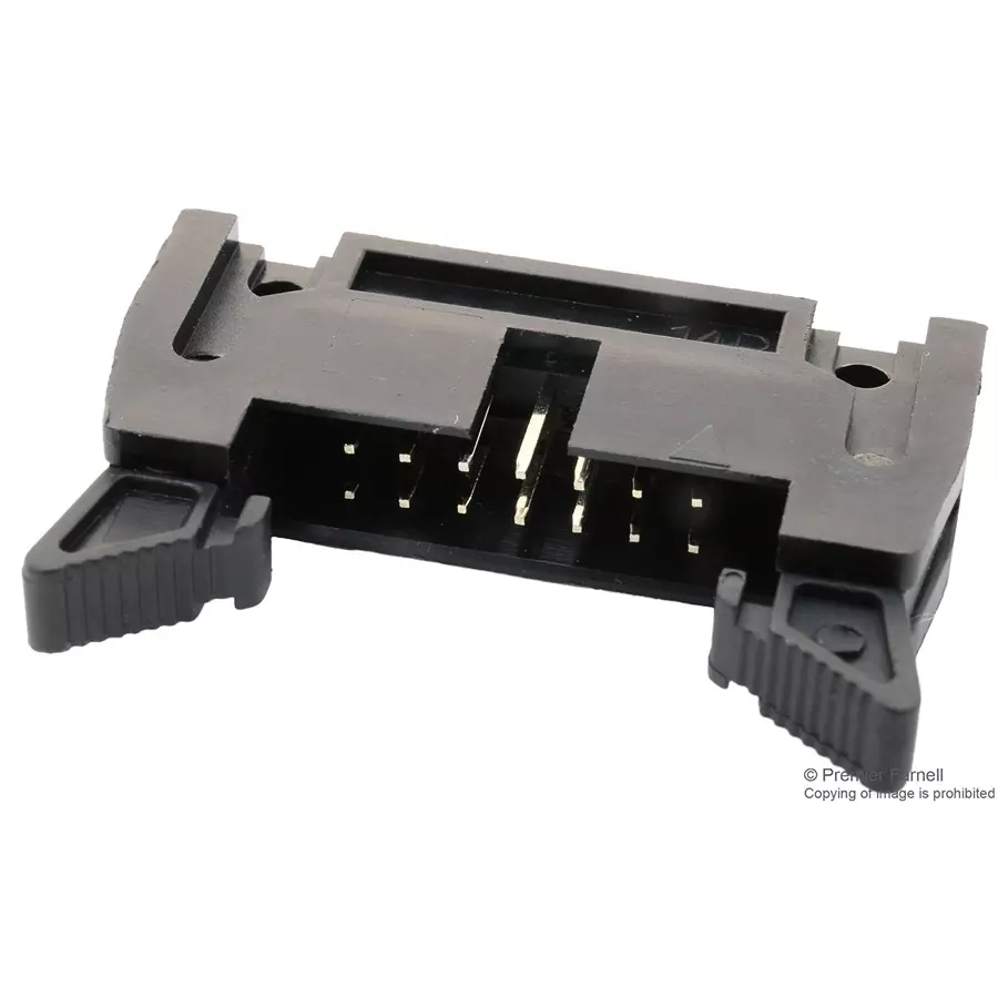 MULTICOMP PRO Pin Headers CONN, HEADER, R/A, 10POS, 2ROW, 2.5MM, MC-254-10-SL-RA-DIP (Pack of 5)