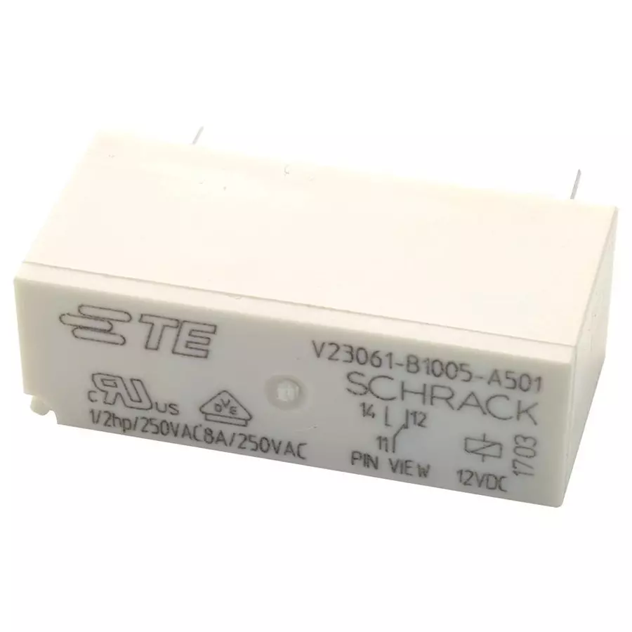 SCHRACK - TE CONNECTIVITY POWER RELAY, SPDT, 8A, 250VAC, TH, V23061B1005A501
