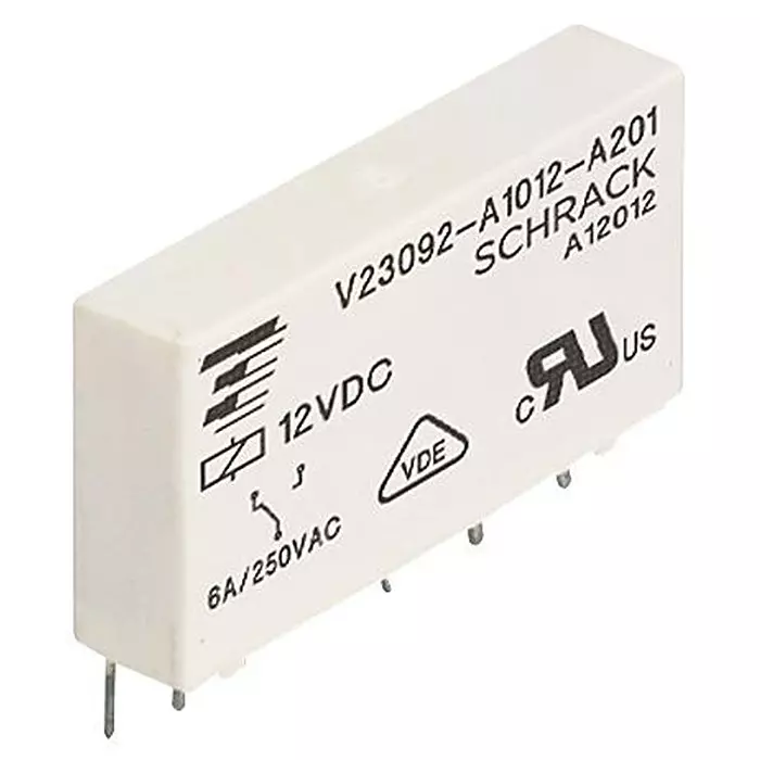 SCHRACK - TE CONNECTIVITY POWER RELAY, SPDT, 6A, 250VAC, TH, V23092A1048A301
