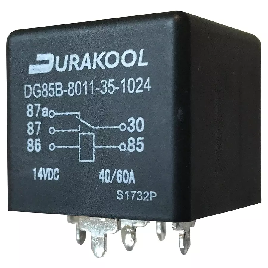 DURAKOOL Automotive Relay, Spdt, 12Vdc, 60A, DG85B-8011-76-1012