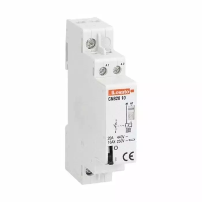Lovato DIN Rail Latching Latching Relay, 230V Coil, 20A Switching Current, SPST, CNB2010230