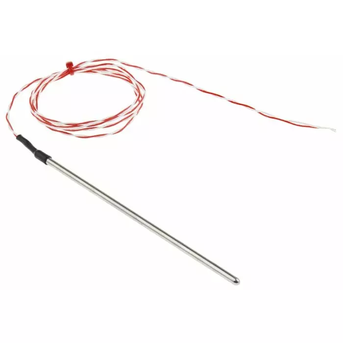 RS Pro PT1000 RTD Sensor 4 mm Dia 150 mm Long 2 Wire Probe Class B +200 °C Max