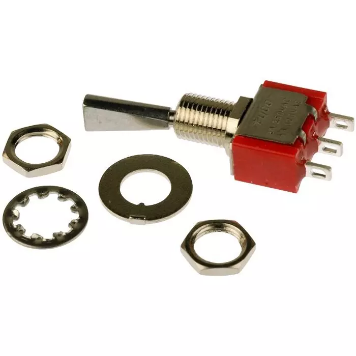 ALCOSWITCH - TE CONNECTIVITY Switch, Toggle, Spst, 5A, 250V, A108P3ZQ04