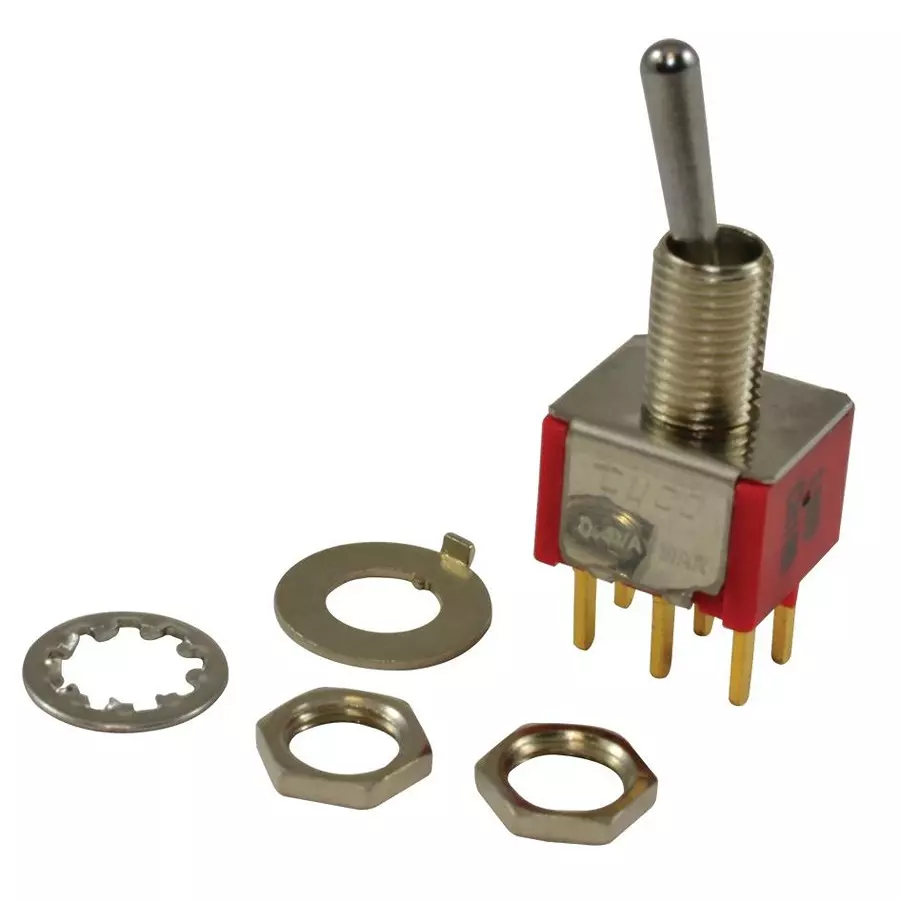 ALCOSWITCH - TE CONNECTIVITY Switch, Toggle, Dpdt, 20V, A208SYCB04