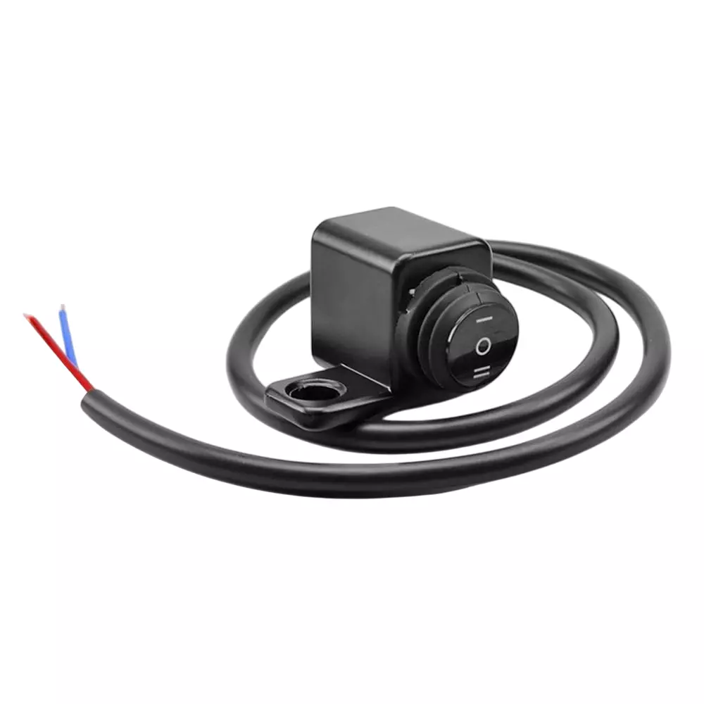 Amici Auto 12 V Motorcycle Mirror-Mount Switch 16 Amps For Fog-Lamps, Headlight, etc