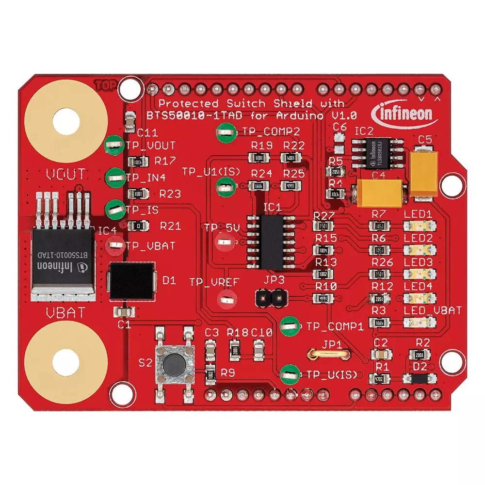 Infineon EVALUATION BOARD, HIGH SIDE POWER SWITCH, SHIELDBTS500101TADTOBO1