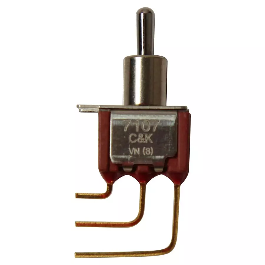 C&K COMPONENTS Toggle Switch, Spdt, 0.4Va, 20V, Tht, 7107MD9AV2BE