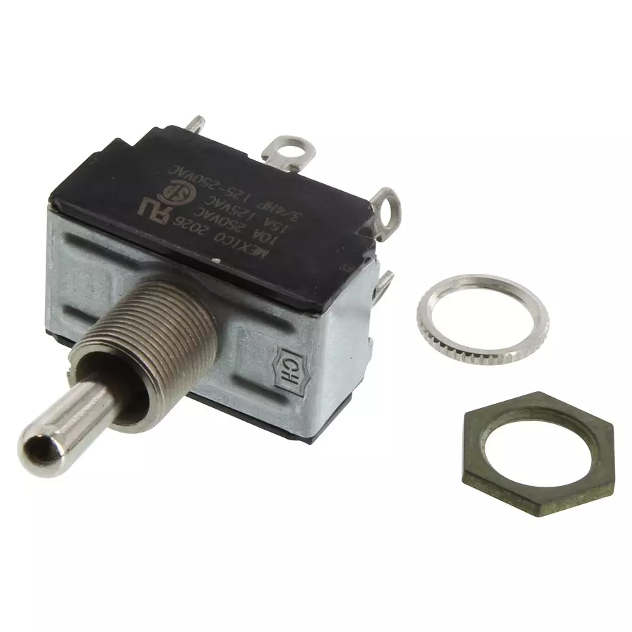 EATON CUTLER HAMMER TOGGLE SWITCH, DPDT, 15A, 125VAC, PANEL, E10T215DL