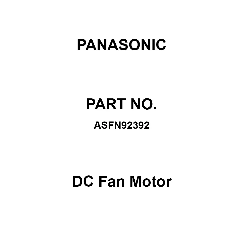 Panasonic DC Fan Motor DC 24 V 92x92 mm, ASFN92392