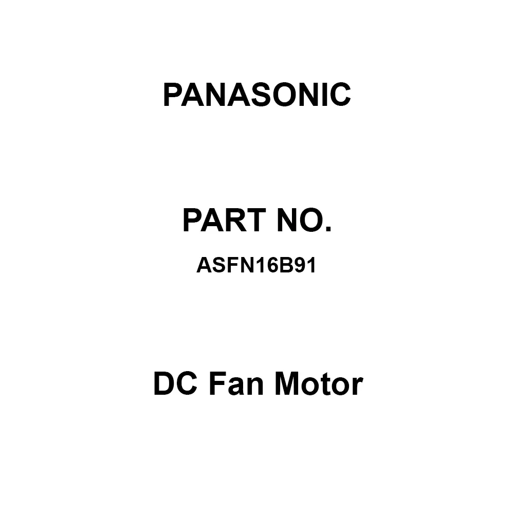 Panasonic DC Fan Motor DC 12 V 119x119 mm, ASFN16B91