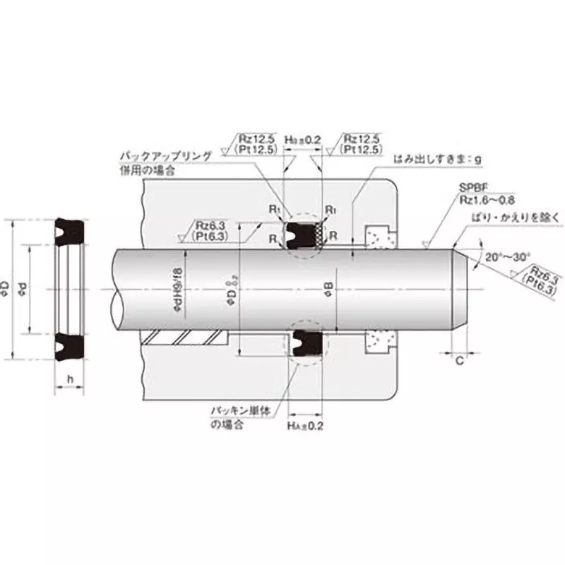 NOK Packing (Fusso) USH Type 16x24 mm Diameter, USH 16 24 5 F