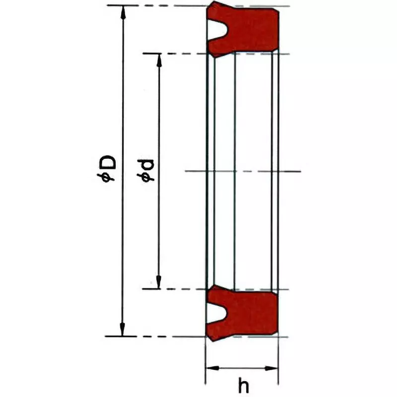 NOK φ125x145 mm UPH Type Nitrile Rubber Sealing Gasket, UPH 125 145 15