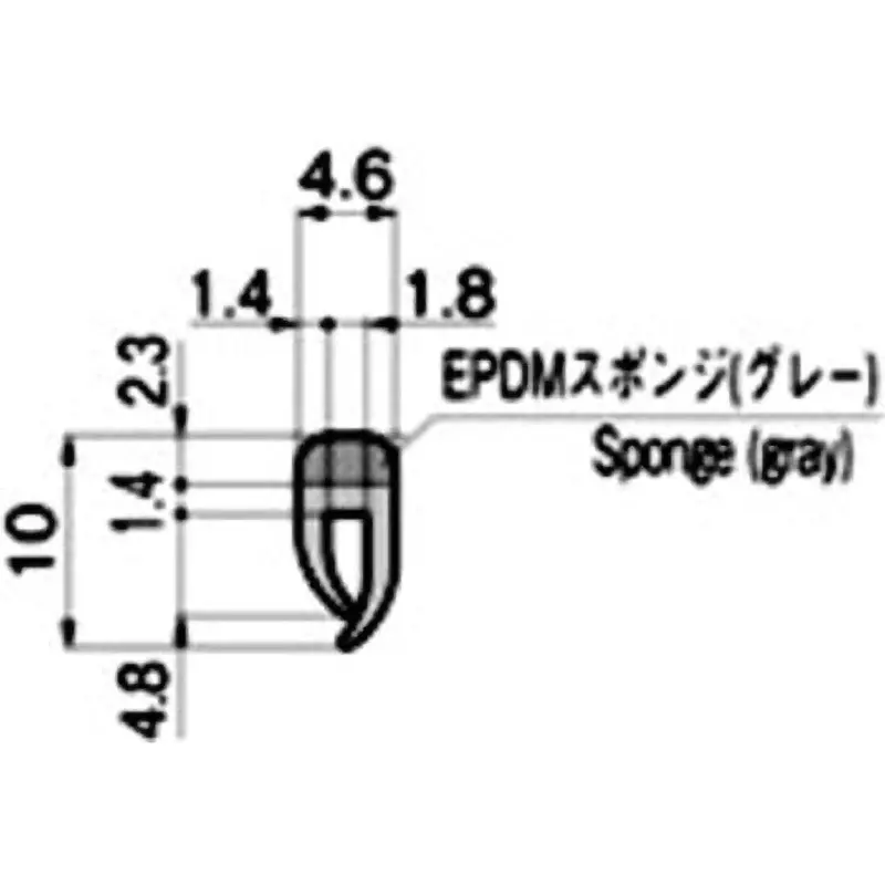 TAKIGEN One-Touch Packing Gray 1 m Length, FC-779-8(1m)