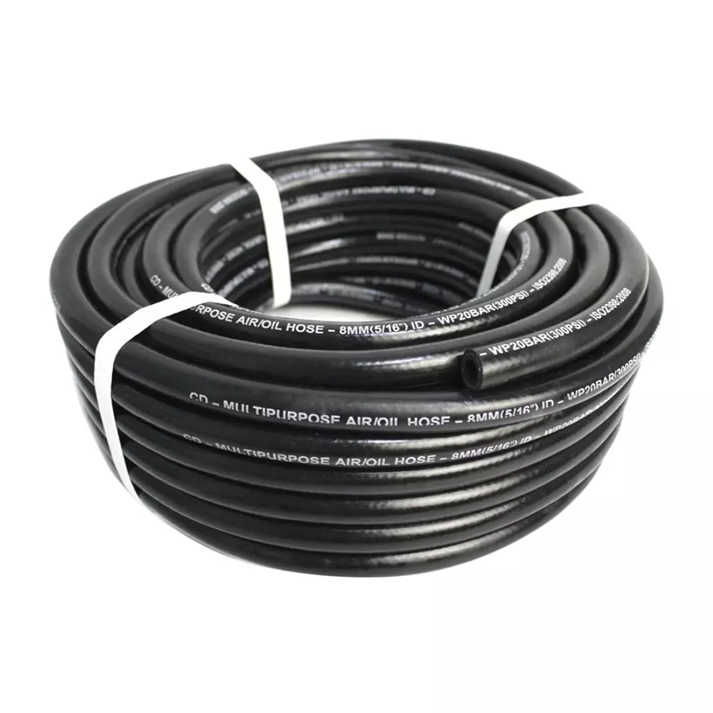 RS PRO Hose Pipe 20 bar Max Pressure Nitrile Rubber (NBR) 25 m Black, 9145534