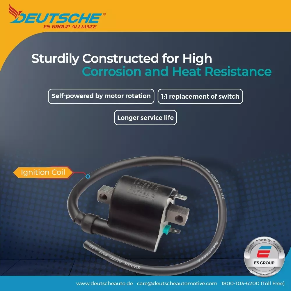 Deutsche Ignition Coil for Bajaj Pulsar 180, Boxer CT, Avenger Wave, Hero Maestro (2013 Model), DEUS-1711