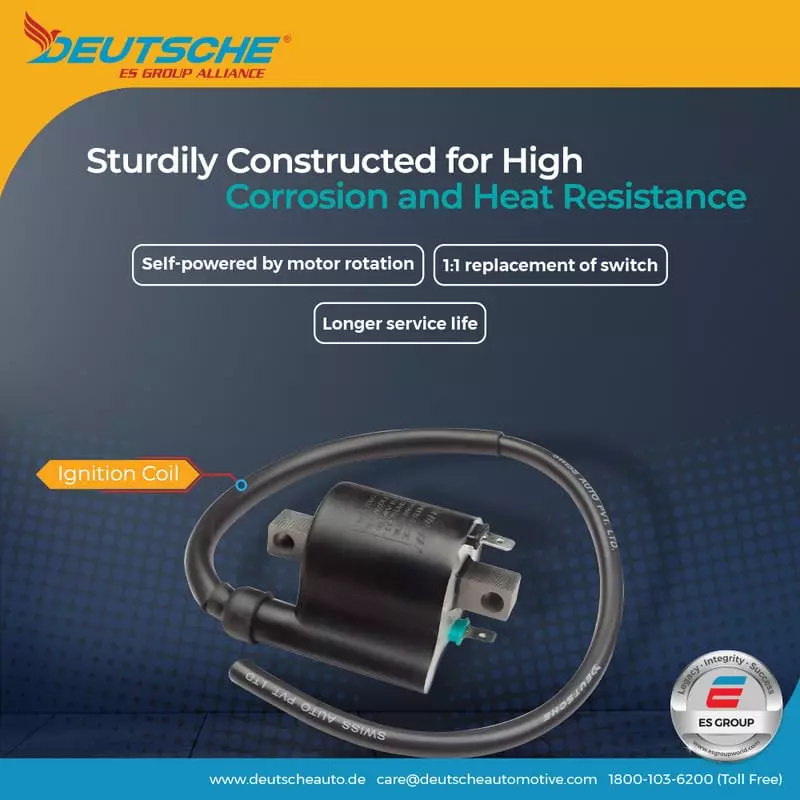Deutsche Ignition Coil for Honda Activa 100 CM2, 100 CMS, 110-9 /110-B, Aviator 100 F3, 100 F5, 100 F9, 100 G, 100 A, 100 C, 100 D, DEUS-1727