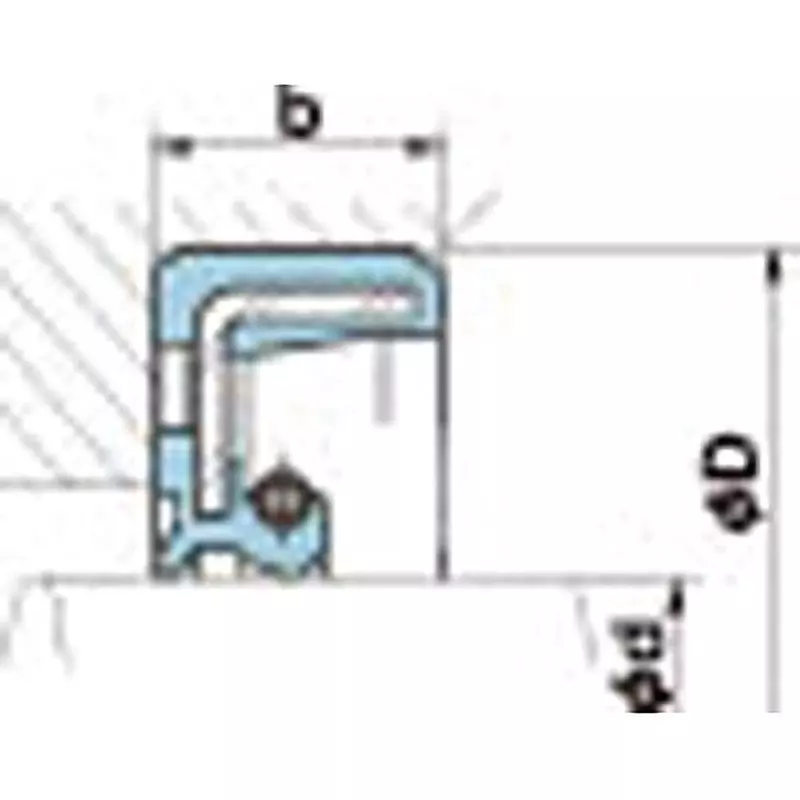 NOK 12 mm Thickness TCV Type Nitrile Rubber + Fluorine Pressure Resistant Seal, TCV456812-F