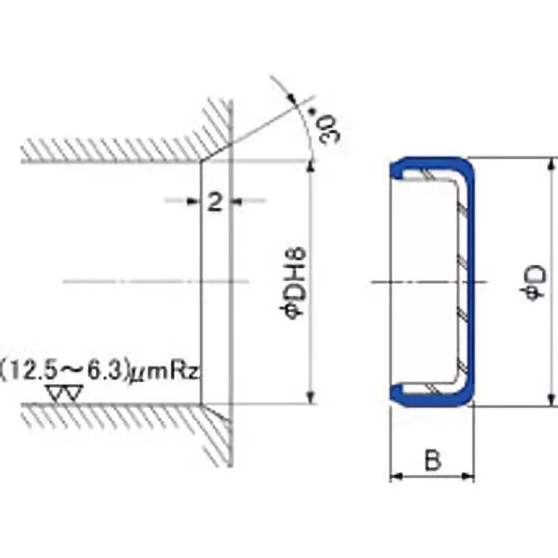 NOK Bore Plug RCA Type 32 mm Outer Diameter, RCA 32-7