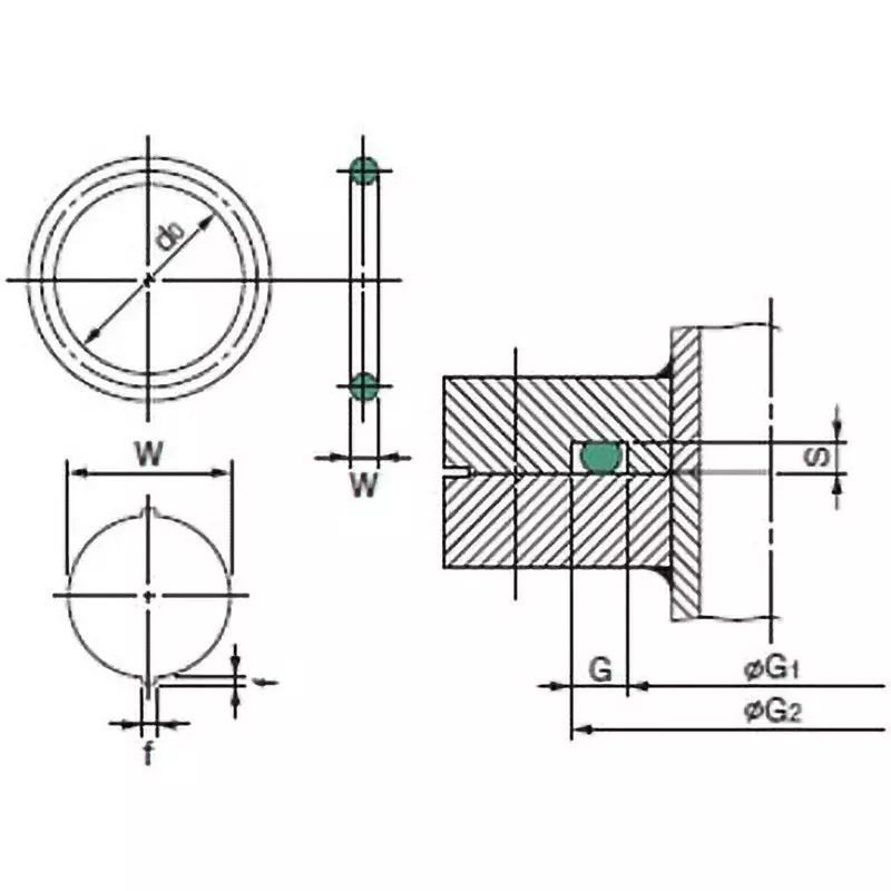 NOK O-Ring JIS OR Type 47.35 mm Outer Diameter, OR NBR-70-1 V40-N (1AV - 40N)