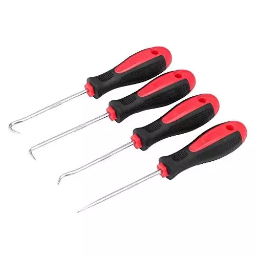 Generic Oil Seal Rubber Ring Mini Hook and Pick Set (Pack of 4 Pcs)