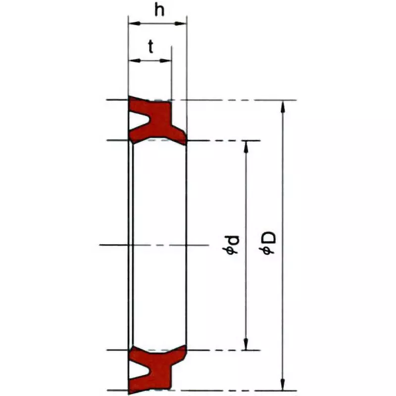 NOK LBH Series 180x 194 mm Nitrile Rubber Reciprocating Dust Seal, LBH 180 194 7 9.5
