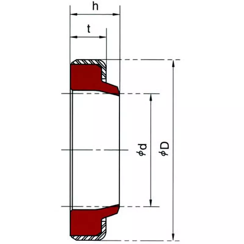 NOK DKI Series 145x 165 mm Iron Rubber Reciprocating Dust Seal, DKI 145 165 10 14