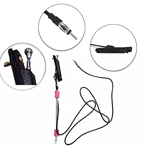 Auto Pearl Roof Mount Mast Flexible Car Antenna with Anti-Theft Design Compatible For Toyota Innova