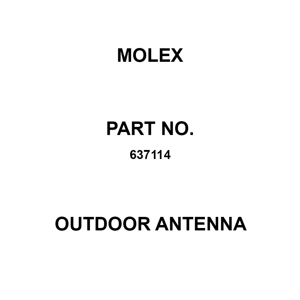 Molex Outdoor Antenna Magnetic Mount Connector Termination, 637114