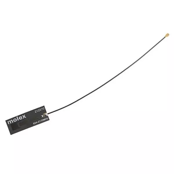 Molex PCB Antenna Adhesive Mount Connector Termination 2 W, 212570-0200