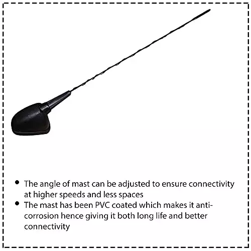 Auto Pearl Roof Mount Mast Flexible Car Antenna with Anti-Theft Design Compatible For ‎Maruti Suzuki ERTIGA2018 -ANT044ERT