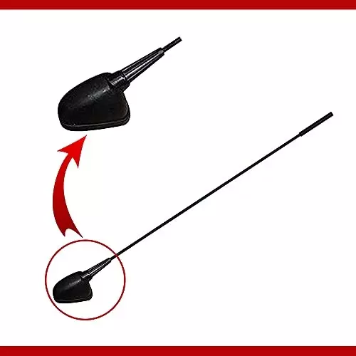 Auto Pearl Roof Mount Mast Flexible Car Antenna with Anti-Theft Design Compatible For Mahindra TUV300