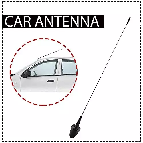 Auto Pearl Roof Mount Mast Flexible Car Antenna with Anti-Theft Design Compatible For Mahindra TUV300