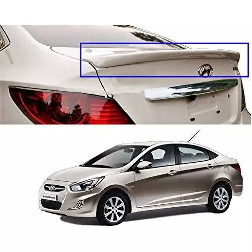 Auto Pearl OE Type Car Spoiler ABS Pure and White Compatible For Hyundai Verna Fluidic, Spoiler_Fluidic_Pure-White