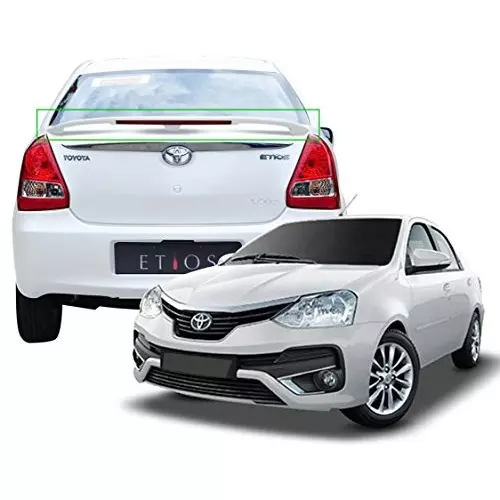 Auto Pearl OE Type Car Spoiler ABS White Compatible For Toyota Etios, Spoiler_Etios_White