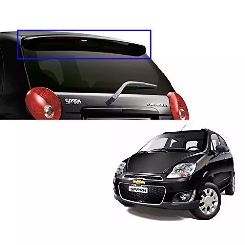 Auto Pearl OE Type Car Spoiler ABS Caviar Black Compatible For Chevrolet Spark, Spoiler_Spark_Caviar_Black