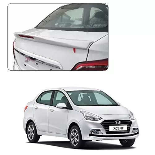 Auto Pearl OE Type Car Body Colored Spoiler ABS Polar White Compatible For Hyundai Xcent 2021, Spoiler_Xcent2021_PolarWhite