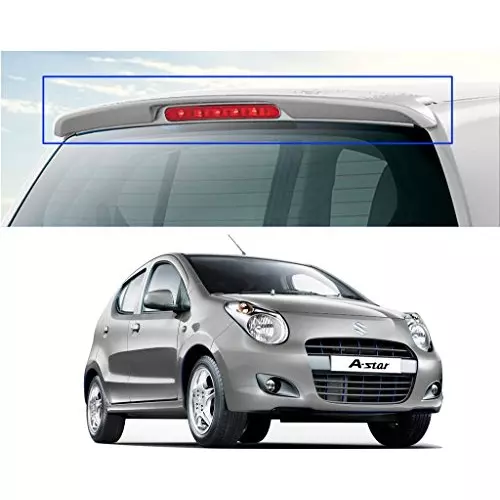 Auto Pearl OE Type Car Spoiler ABS Silky Silver Compatible For Maruti Suzuki A Star, Spoiler_Astar_Silky_Silver