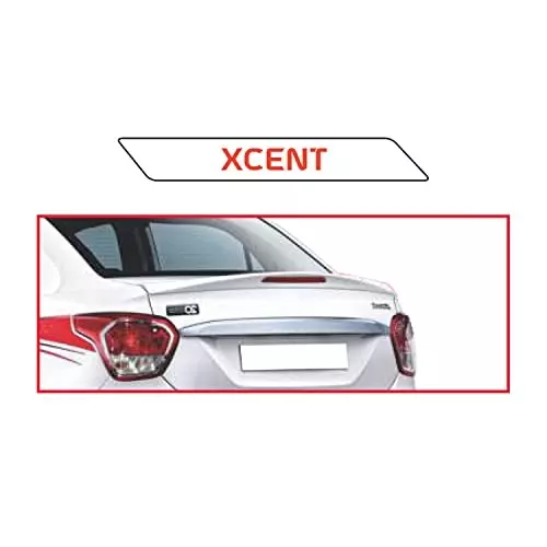 Auto Pearl OE Type Car Body Colored Spoiler ABS Typhoon Silver Compatible For Hyundai Xcent, Spoiler_Xcent_TyphoonSilver