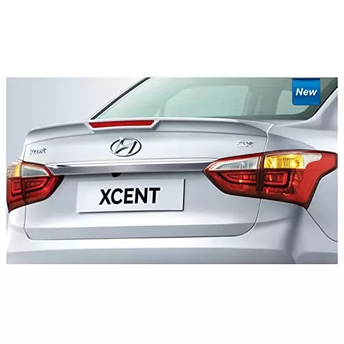 Auto Pearl OE Type Car Body Colored Spoiler ABS Typhoon Silver Compatible For Hyundai Xcent, Spoiler_Xcent_TyphoonSilver
