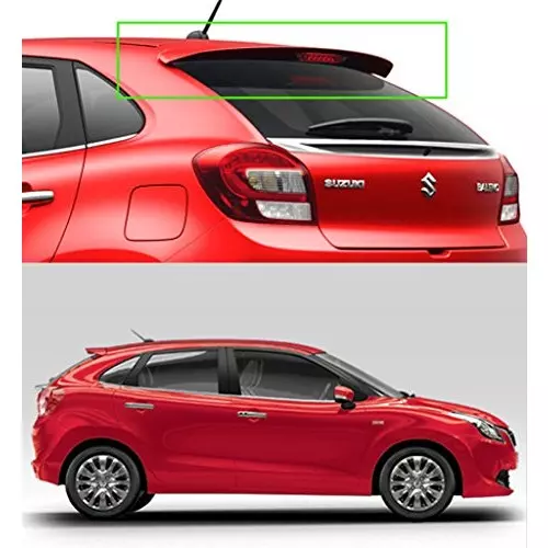 Auto Pearl Car Body Colored Spoiler ABS Fire Red Compatible For Maruti Suzuki Baleno 2015, Spoiler_Baleno2015_FireRed