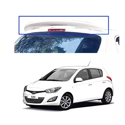 Auto Pearl OE Type Car Spoiler ABS Light Coral White Compatible For Hyundai I20 Without Light, Spoiler_HI20_Coral_White