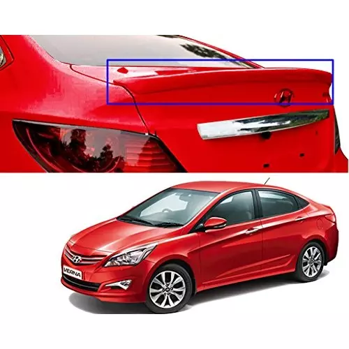 Auto Pearl OE Type Car Spoiler ABS Wine-Red Compatible For Hyundai Verna Fluidic (Lip), Spoiler_Fluidic_Wine-Red